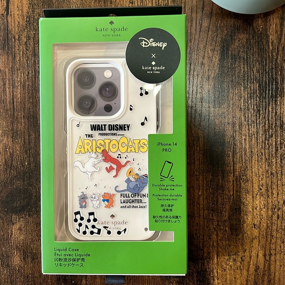 Kate spade Disney x aristocats iPhone 14 PRO phone case